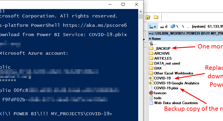 PowerShell script to download Power BI report from Power BI Service