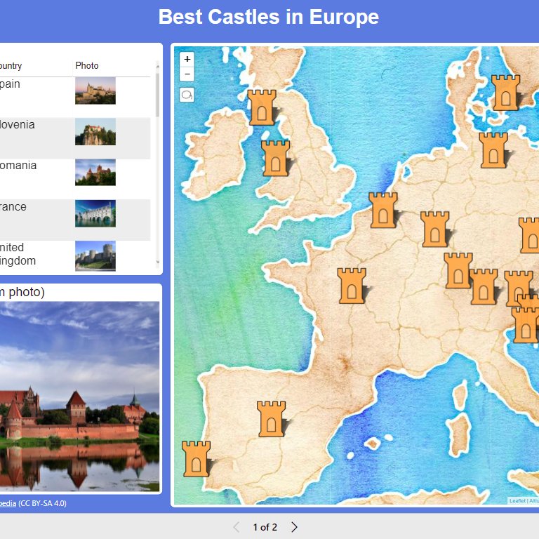 Power BI Report: Map with custom markers and images